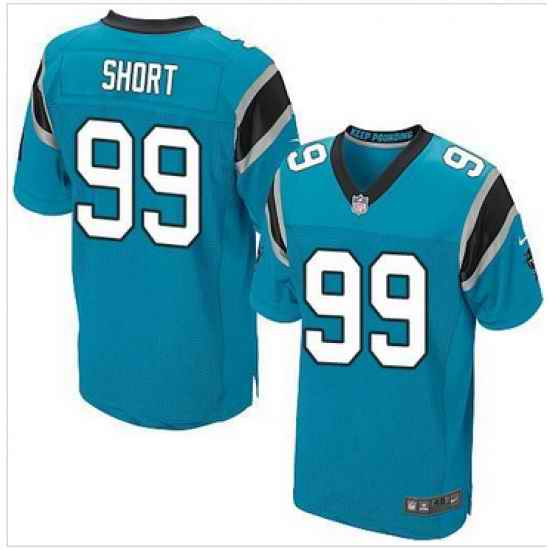 Nike Carolina Panthers #99 Kawann Short Blue Alternate Mens Stitched NFL Elite Jersey